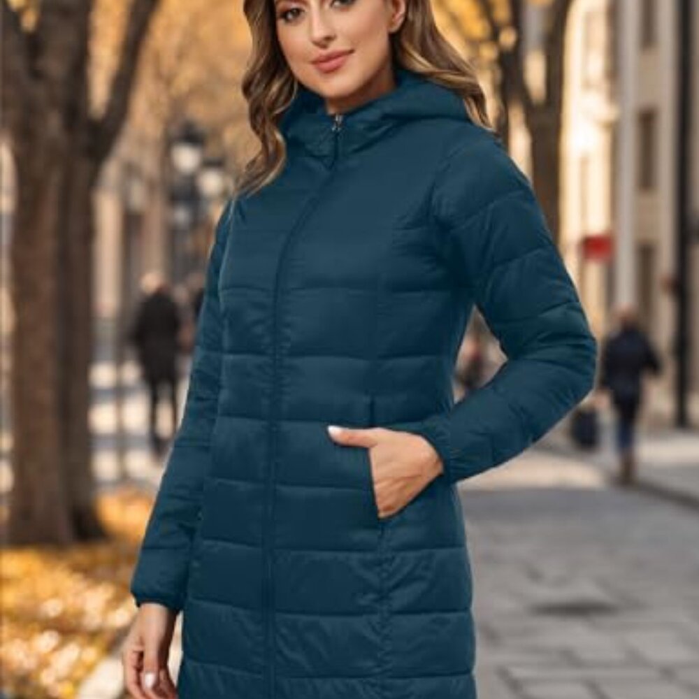 Plus Size Packable Puffer Jacket Lightweight Hood… - image 3